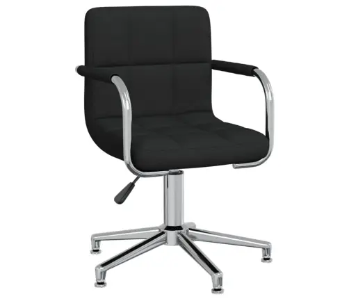 Grozāms Virtuves Krēsls, Melns Audums Vidaxl