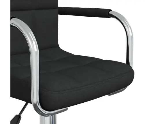 Grozāms Virtuves Krēsls, Melns Audums Vidaxl
