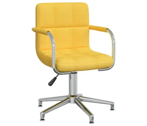 Grozāms Virtuves Krēsls, Sinepju Dzeltens Audums Vidaxl