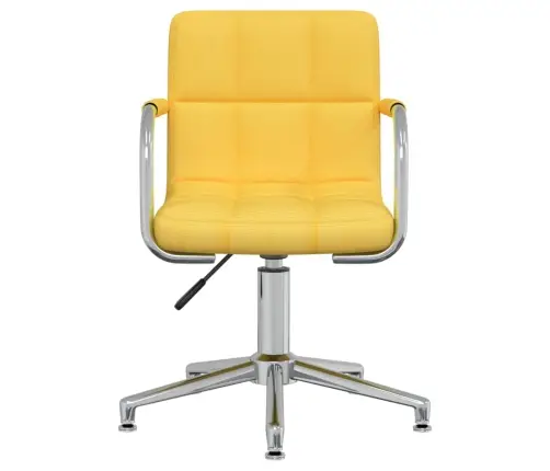 Grozāms Virtuves Krēsls, Sinepju Dzeltens Audums Vidaxl