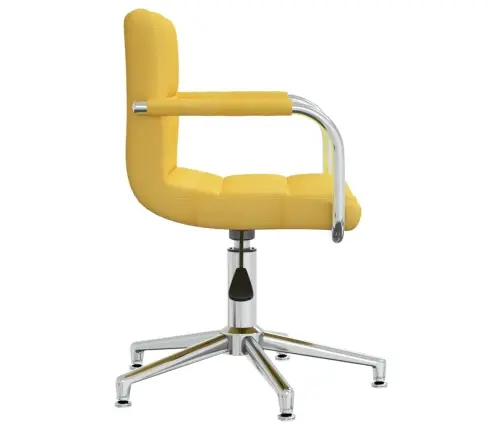 Grozāms Virtuves Krēsls, Sinepju Dzeltens Audums Vidaxl