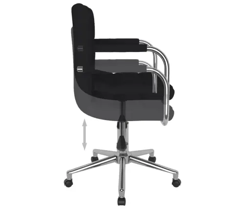 Grozāms Virtuves Krēsls, Melns Audums Vidaxl