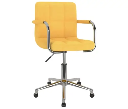 Grozāms Virtuves Krēsls, Sinepju Dzeltens Audums Vidaxl