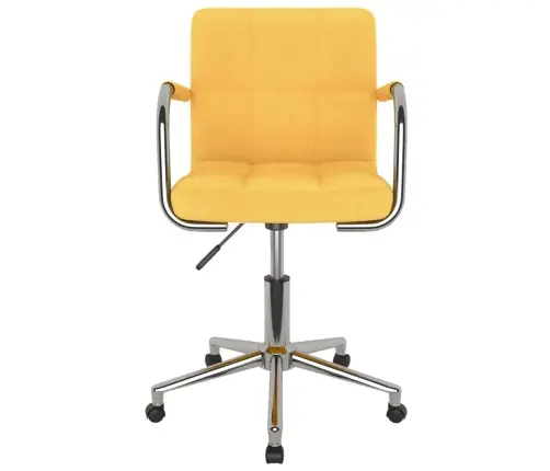 Grozāms Virtuves Krēsls, Sinepju Dzeltens Audums Vidaxl