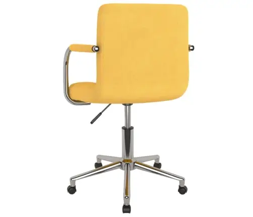 Grozāms Virtuves Krēsls, Sinepju Dzeltens Audums Vidaxl