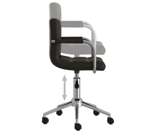 Grozāms Virtuves Krēsls, Melna Mākslīgā Āda Vidaxl Grozāms Virtuves Krēsls, Melna Mākslīgā Āda Vidaxl