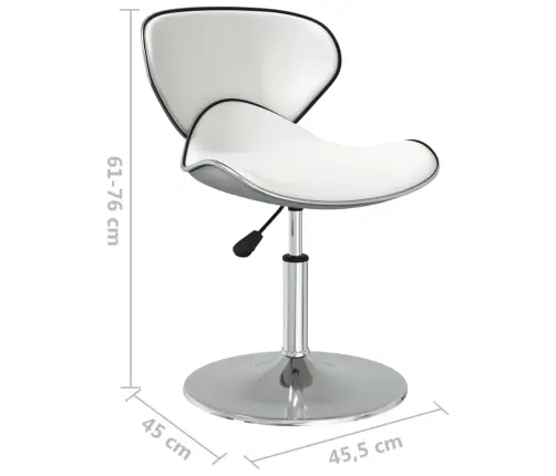 Virtuves Krēsli, 4 Gab., Balta Mākslīgā Āda Vidaxl