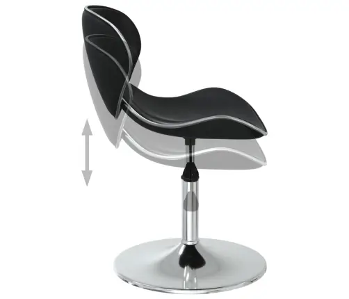 Virtuves Krēsli, 4 Gab., Melna Mākslīgā Āda Vidaxl