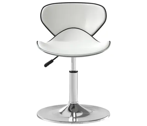 Virtuves Krēsls, Balta Mākslīgā Āda Vidaxl