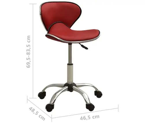 Biroja Krēsls, Vīnsarkana Mākslīgā Āda Vidaxl