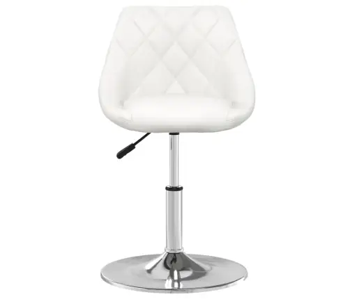 Virtuves Krēsli, 4 Gab., Balta Mākslīgā Āda Vidaxl