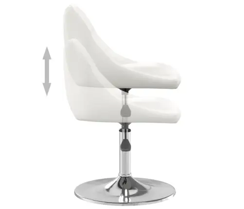 Virtuves Krēsli, 4 Gab., Balta Mākslīgā Āda Vidaxl
