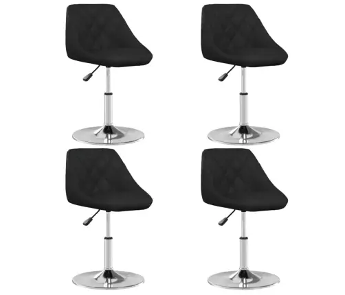 Virtuves Krēsli, 4 Gab., Melna Mākslīgā Āda Vidaxl