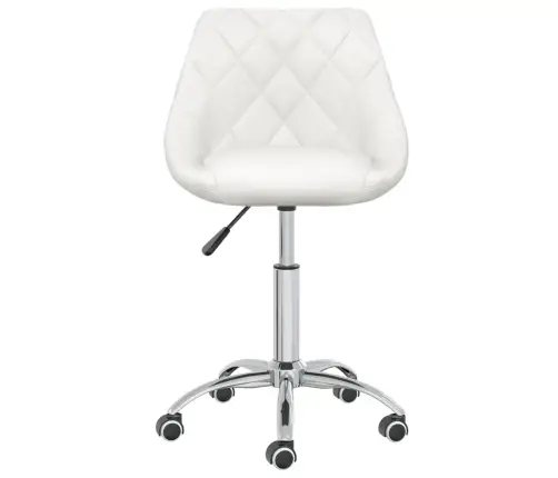 Grozāmi Virtuves Krēsli, 4 Gab., Balta Mākslīgā Āda Vidaxl