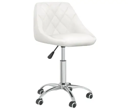 Grozāmi Virtuves Krēsli, 6 Gab., Balta Mākslīgā Āda Vidaxl