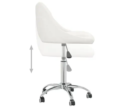 Pööratav Söögitool, Valge, Kunstnahk