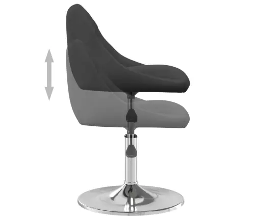 Pöörlevad Söögitoolid 4 Tk, Must, Samet