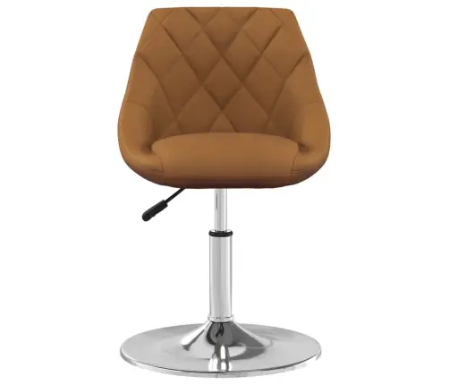 Pasukamos Valgomojo Kėdės, 4Vnt., Rudos Spalvos, Aksomas Pasukamos Valgomojo Kėdės, 4Vnt., Rudos Spalvos, Aksomas