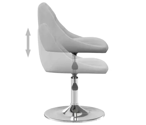 Grozāmi Virtuves Krēsli, 4 Gab., Gaiši Pelēks Samts Vidaxl