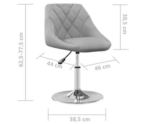 Grozāmi Virtuves Krēsli, 4 Gab., Gaiši Pelēks Samts Vidaxl