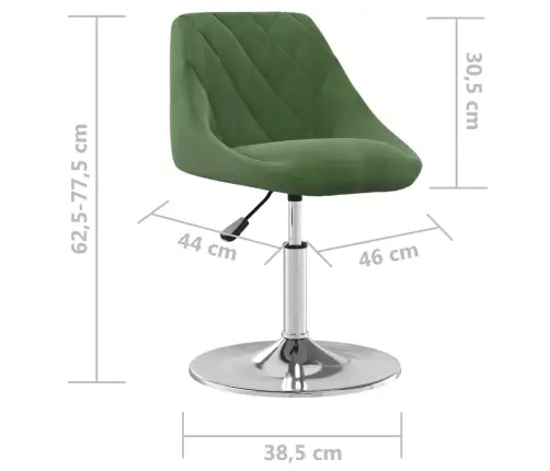 Grozāmi Virtuves Krēsli, 4 Gab., Tumši Zaļš Samts Vidaxl