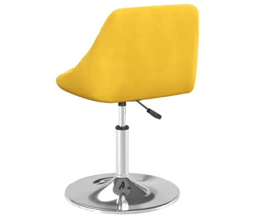 Grozāmi Virtuves Krēsli, 4 Gab., Sinepju Dzeltens Samts Vidaxl