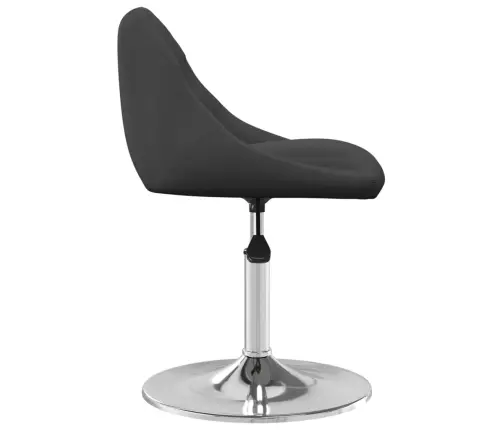 Pasukamos Valgomojo Kėdės, 6Vnt., Juodos Spalvos, Aksomas Pasukamos Valgomojo Kėdės, 6Vnt., Juodos Spalvos, Aksomas