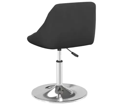 Pasukamos Valgomojo Kėdės, 6Vnt., Juodos Spalvos, Aksomas Pasukamos Valgomojo Kėdės, 6Vnt., Juodos Spalvos, Aksomas