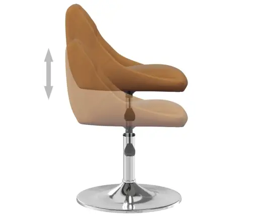 Grozāmi Virtuves Krēsli, 6 Gab., Brūns Samts Vidaxl Grozāmi Virtuves Krēsli, 6 Gab., Brūns Samts Vidaxl