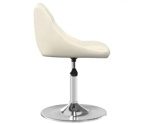 Grozāmi Virtuves Krēsli, 6 Gab., Krēmkrāsas Samts Vidaxl