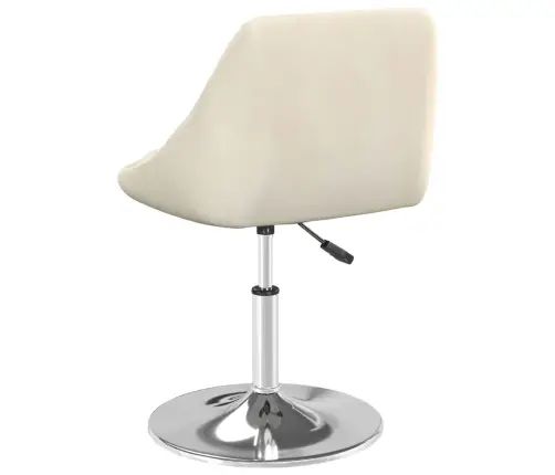 Grozāmi Virtuves Krēsli, 6 Gab., Krēmkrāsas Samts Vidaxl