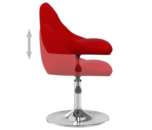 Pöörlevad Söögitoolid 6 Tk, Veinipunane, Samet