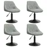 Grozāmi Virtuves Krēsli, 4 Gab., Gaiši Pelēks Samts Vidaxl