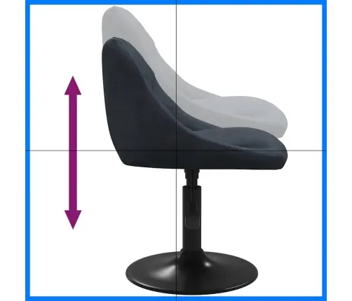 Pööratavad Söögitoolid 4 Tk, Tumehall, Samet