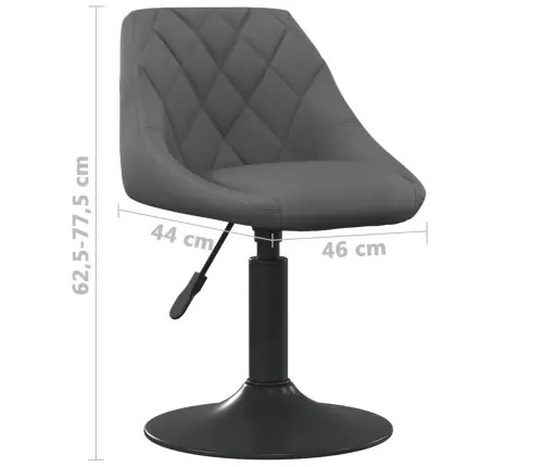 Pööratavad Söögitoolid 4 Tk, Tumehall, Samet