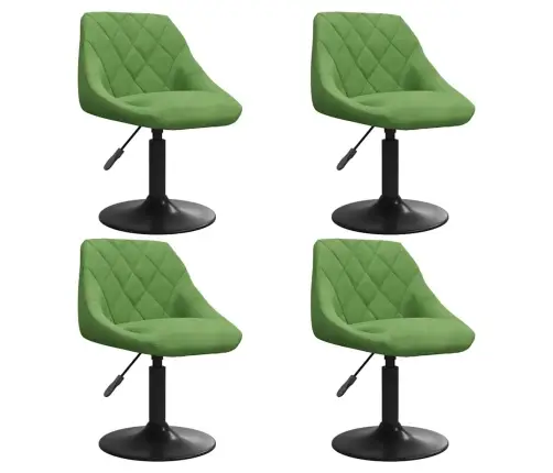 Grozāmi Virtuves Krēsli, 4 Gab., Gaiši Zaļš Samts Vidaxl