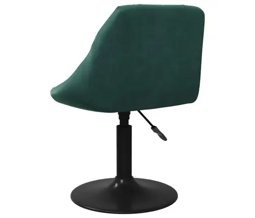 Grozāmi Virtuves Krēsli, 4 Gab., Tumši Zaļš Samts Vidaxl