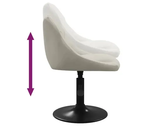 Grozāmi Virtuves Krēsli, 6 Gab., Krēmkrāsas Samts Vidaxl