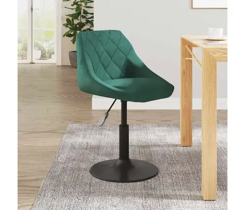 Valgomojo Kėdė, Tamsiai Žalios Spalvos, Aksomas (335319)