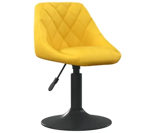 Valgomojo Kėdė, Garstyčių Geltonos Spalvos, Aksomas (335323)
