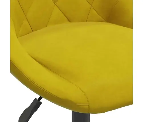 Valgomojo Kėdė, Garstyčių Geltonos Spalvos, Aksomas (335323)