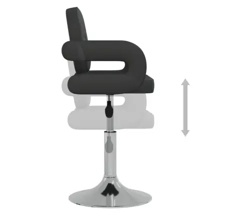 Pöörlevad Söögitoolid 4 Tk, Must, Kunstnahk