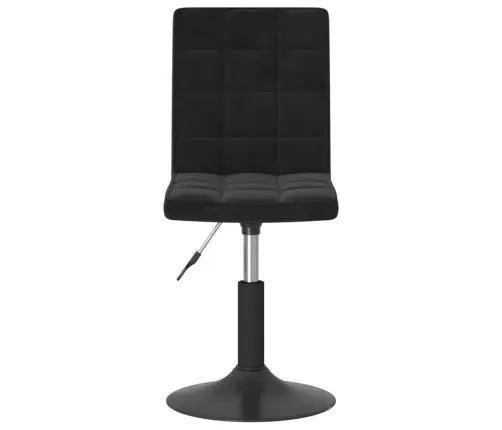 Grozāmi Virtuves Krēsli, 4 Gab., Melns Samts Vidaxl