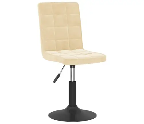Grozāmi Virtuves Krēsli, 4 Gab., Krēmkrāsas Samts Vidaxl