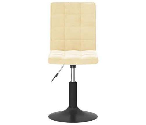 Grozāmi Virtuves Krēsli, 4 Gab., Krēmkrāsas Samts Vidaxl
