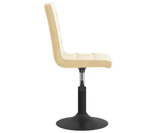Grozāmi Virtuves Krēsli, 4 Gab., Krēmkrāsas Samts Vidaxl