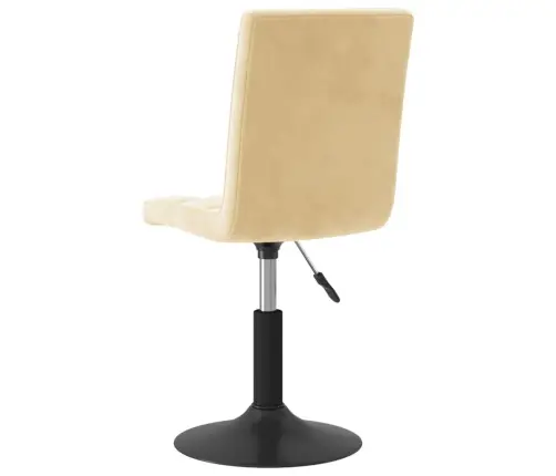Grozāmi Virtuves Krēsli, 4 Gab., Krēmkrāsas Samts Vidaxl