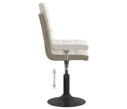 Pasukamos Valgomojo Kėdės, 4Vnt., Šviesiai Pilkos, Aksomas