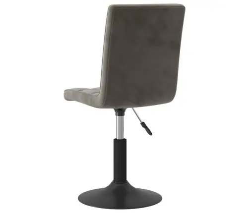 Grozāmi Virtuves Krēsli, 4 Gab., Tumši Pelēks Samts Vidaxl