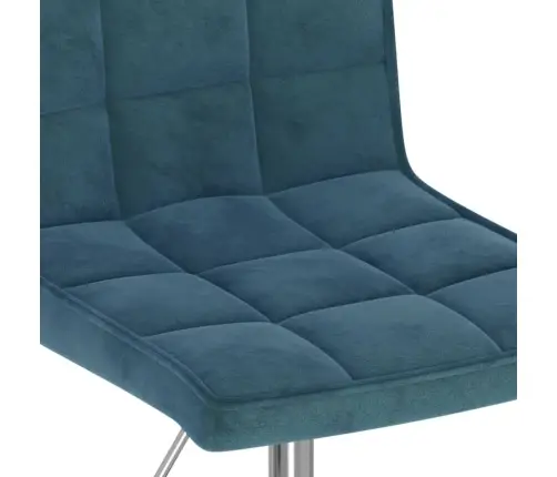 Pasukamos Valgomojo Kėdės, 4Vnt., Mėlynos Spalvos, Aksomas